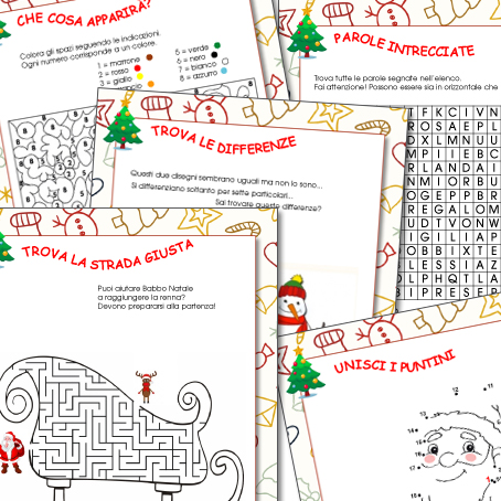 Giochi di Natale da stampare per bambini da 6 a 8 anni