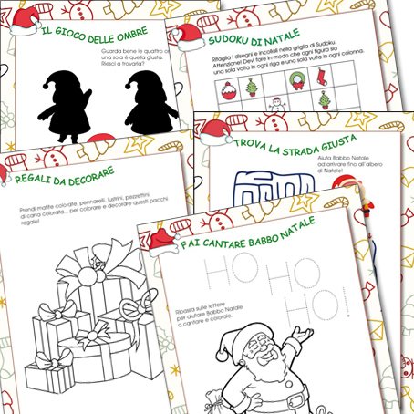 Giochi di Natale da stampare per bambini da 3 a 5 anni