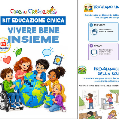 Kit educazione civica scuola primaria – Vivere bene insieme (PDF)